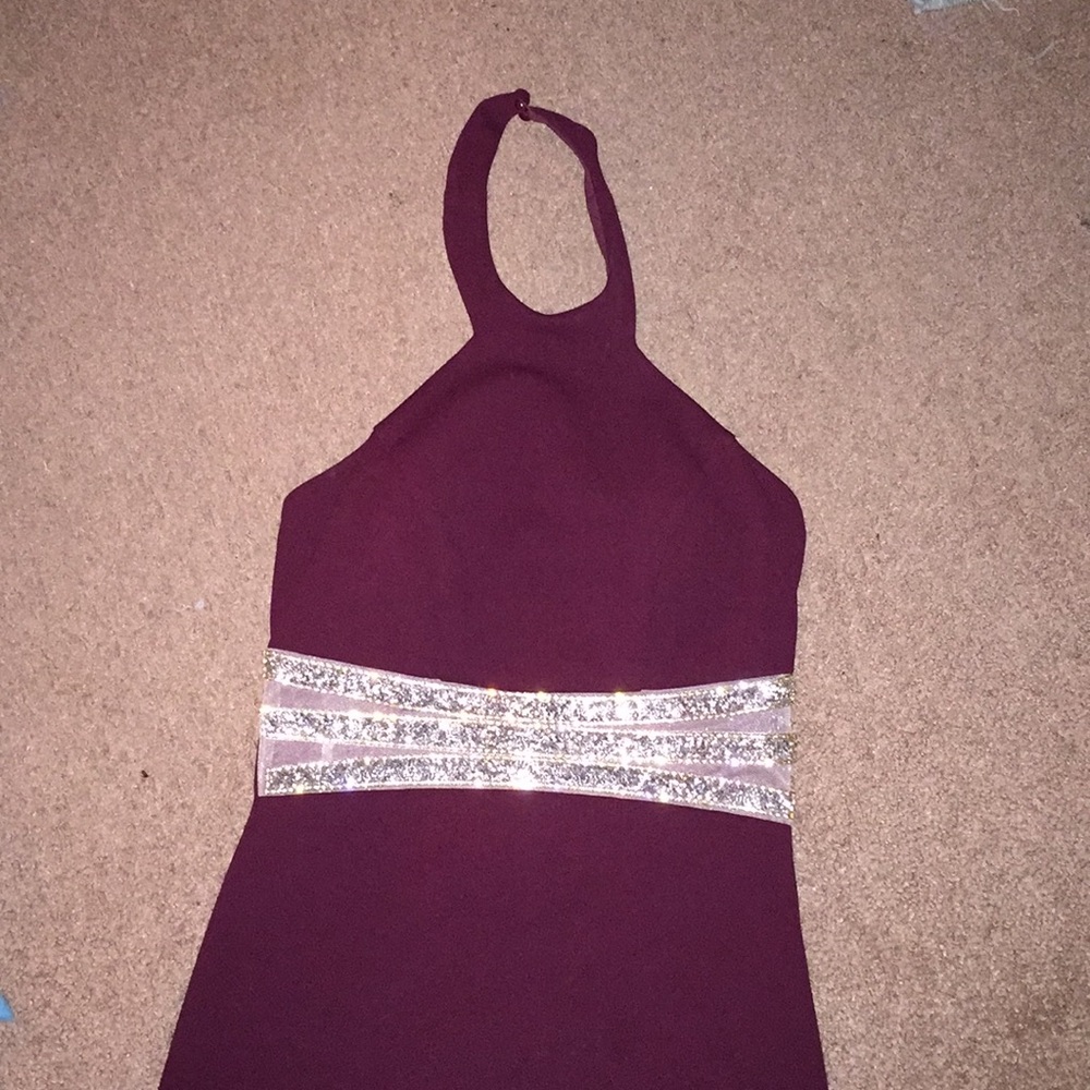 Burgundy dress
